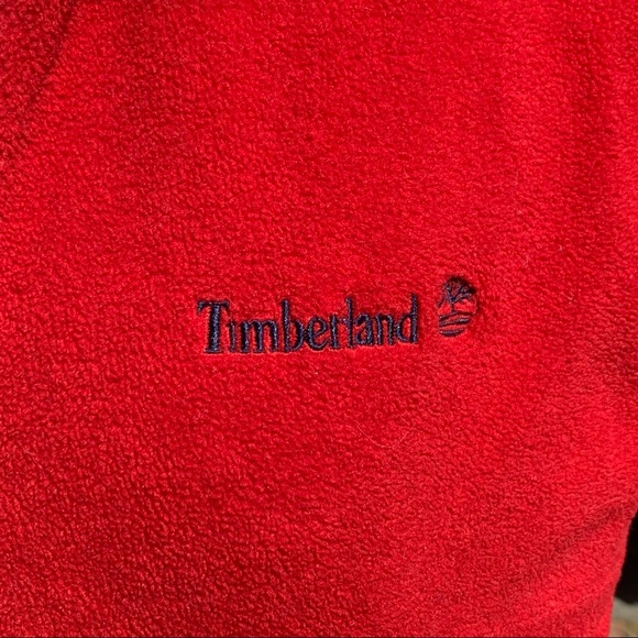 Women’s Red Timberland Fleece Vest - Picture 3 of 5